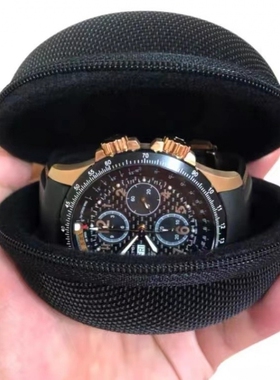旅行便携表盒防尘抗压多表黑色手表收纳包随身腕表保护盒放表盒