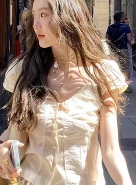 澳大利亚小众方形链条天然巴洛克珍珠y字项链女欧美个性毛衣链