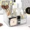 Transparent cosmetic storage box desktop compartment organizer cosmetic brush storage dressing table simple storage rack