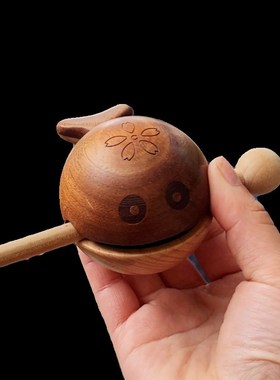 解压小木鱼静心摆件办公工位敲打情绪控制稳定可爱治愈系小礼物