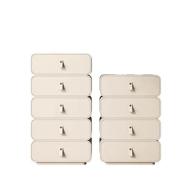 C Full solid wood chest of cabinets, living room, wall storage, cabinet, small apartment, leather, living room, storage, WWP five cabinets, cream
