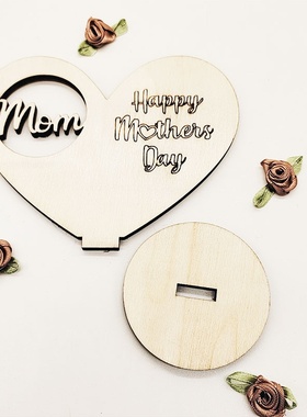 2025母亲节热销创意木质桌面摆件节日礼物木制家居装饰品