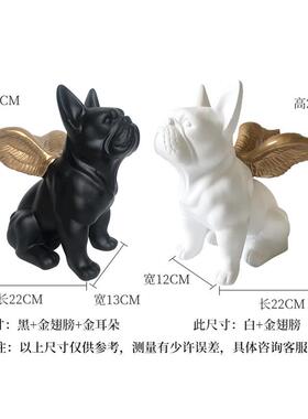动公物飞狗摆件树脂工艺品中式简NA2105约家居摆摆件办室桌术面艺