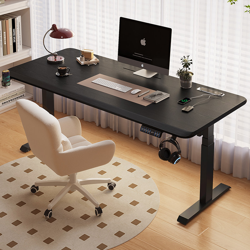 实木电动升降桌台式电脑桌家用卧室学习书桌办公桌子可升降工作台,淘宝优惠券,粉丝福利购,淘宝优惠卷