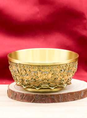 黄铜如意蝙蝠聚宝盆摆件工艺品摆件客厅装饰招沈万三同款聚宝盆