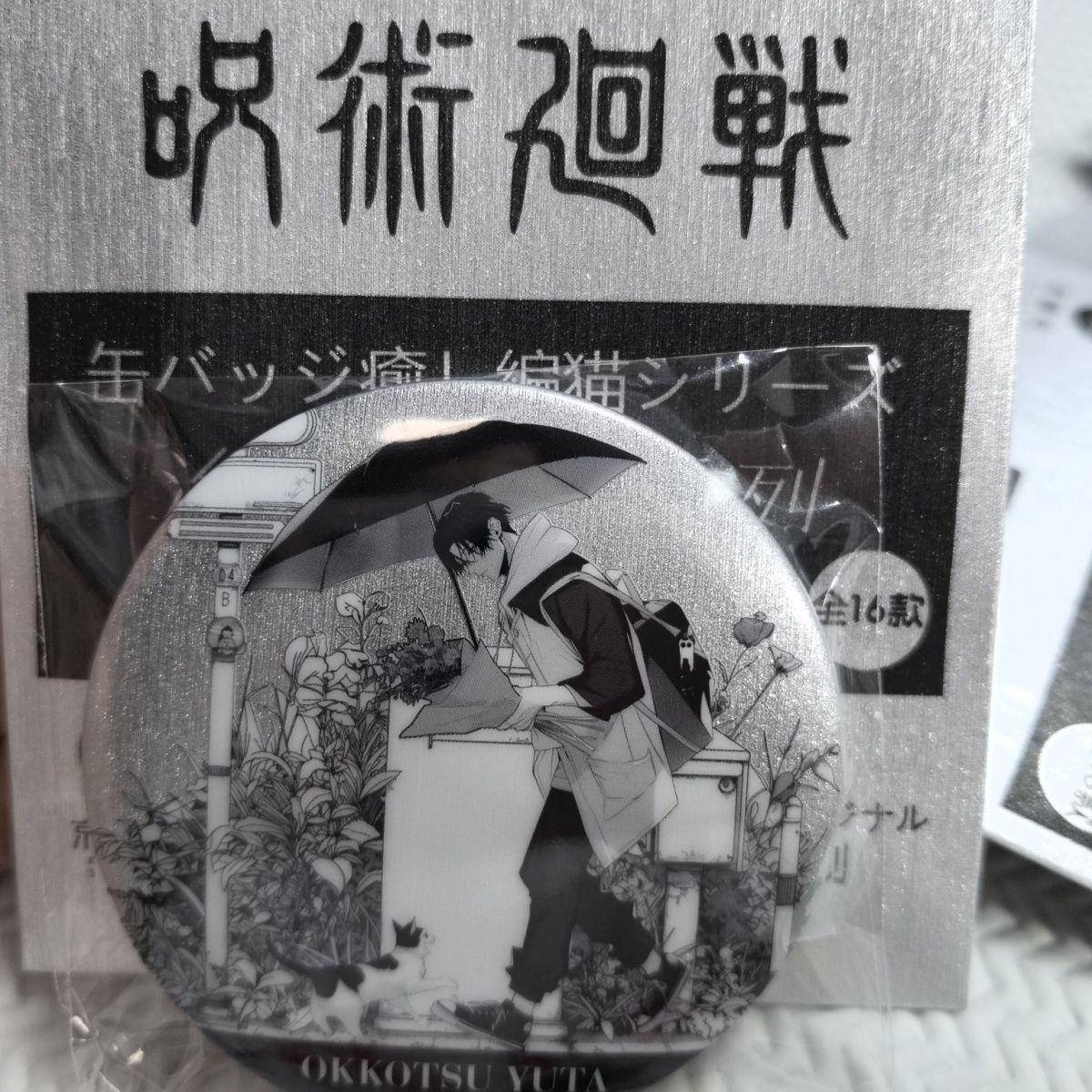 京都咒术回战我与猫系列典藏徽章拉丝银葱吧唧58mm自制五条悟忧太 - 图1