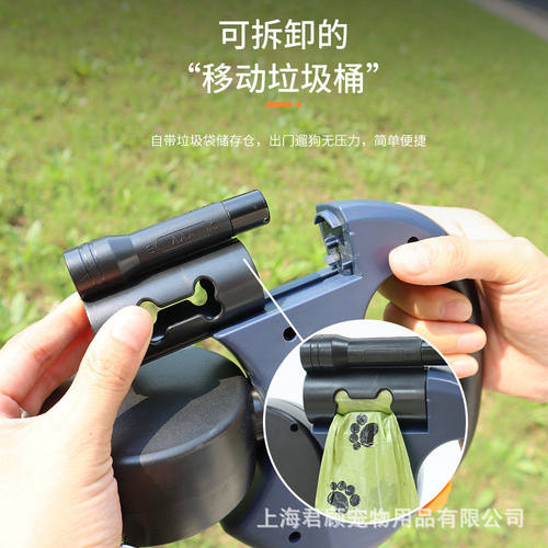 亚马逊一拖二自动伸缩牵引绳宠物双头狗链子小型狗狗二合一遛狗绳 - 图1
