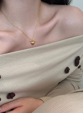 YUMMIE优米爱心锁扣纯银项链