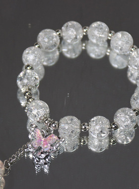 碎花蝴蝶手链2024新中式女潮流新款小众设计百搭学生女爆花手串