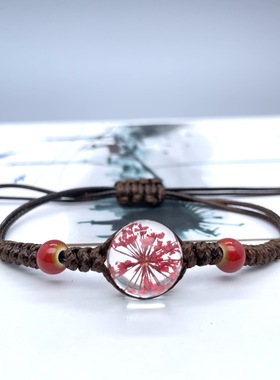 2025新款满天星手工编织情侣diy创意珠子手链中国风可调节装饰品