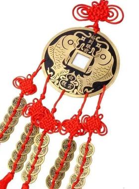 纯铜镇宅之宝五帝钱挂件 纯铜招财进宝五帝钱挂件 家居装饰品摆件