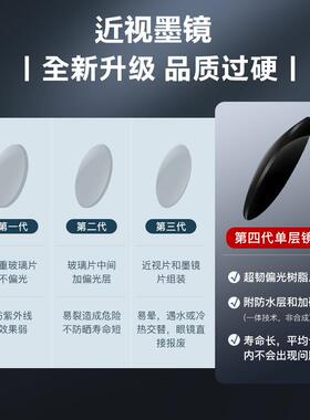 运动近视太阳眼镜可配带度数开 车钓鱼高清偏光镜男女款骑行防晒