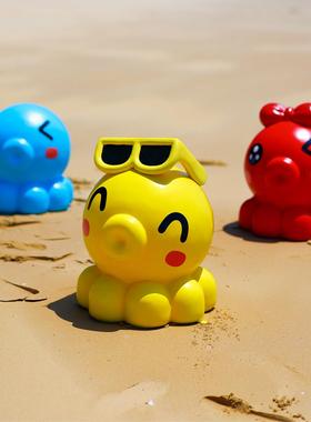 海边沙滩玻璃钢章鱼打卡座椅雕塑海洋馆名宿主题活动美陈装饰摆件