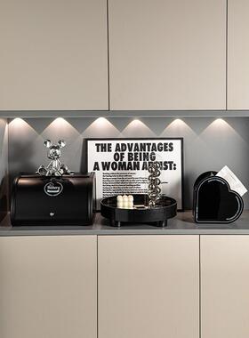 轻奢玄关放钥匙的收纳盒装饰品摆件进门鞋柜上置物架入户客厅家居