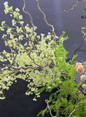 塑料球户外场景家居塑料球仿真花婚庆假花人造花仿真叶子绿植