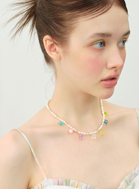 多巴胺不规则水晶项链原创设计气质