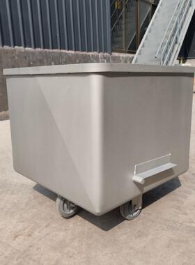滚揉机液压式上料提升机搭配200L不锈钢肉制品周转小料车使用