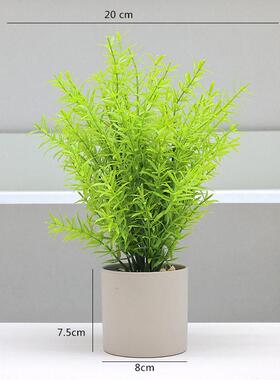仿真迷迭香假花绿植盆栽摆件婚庆装饰桌面装饰塑料花金鱼草天门冬