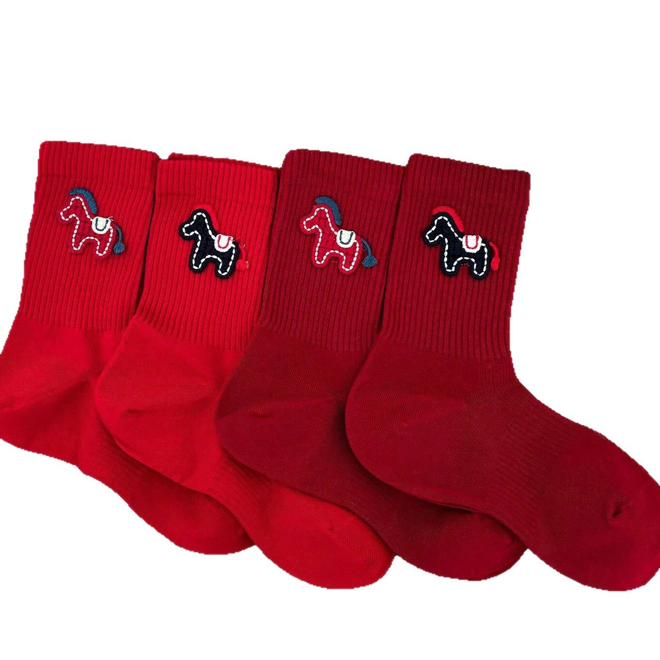 2026新年红袜子马年本命年属马喜庆百棉水溶马布标可爱大红中筒袜,淘宝优惠券,粉丝福利购,淘宝优惠卷