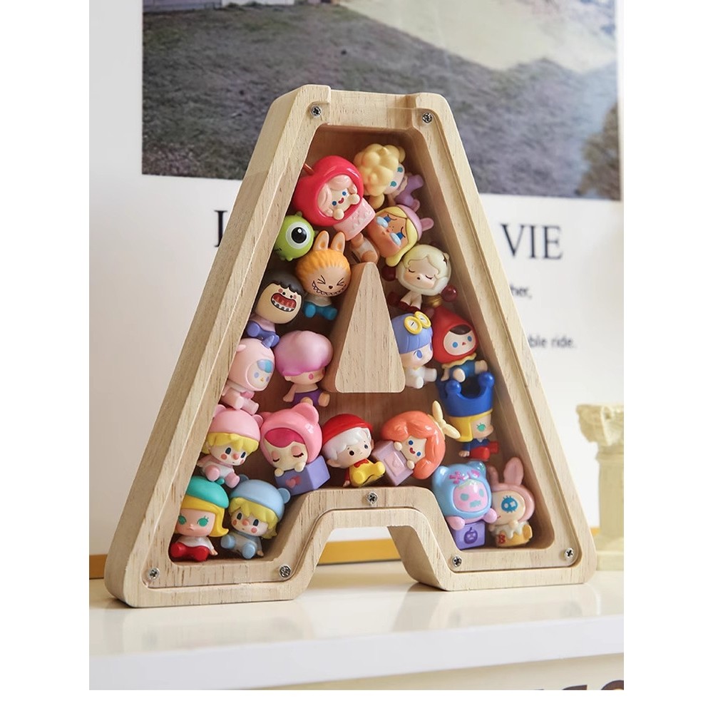 创意收纳字母相框迷你公仔收纳盒小摆件松松叠叠乐手办盲盒展示架,淘宝优惠券,粉丝福利购,淘宝优惠卷