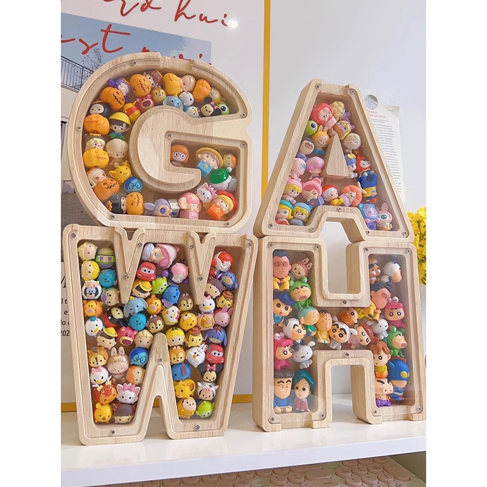 创意收纳字母相框迷你公仔收纳盒小摆件松松叠叠乐手办盲盒展示架,淘宝优惠券,粉丝福利购,淘宝优惠卷