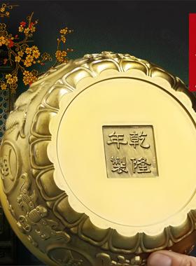 纯黄铜聚宝盆招聚财结婚乔迁新居礼品摆件装饰品黄铜米缸存钱罐客