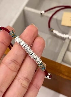 复古中国风盘缠枣红绳编织手绳手串民族风红绳手链女本命年手链