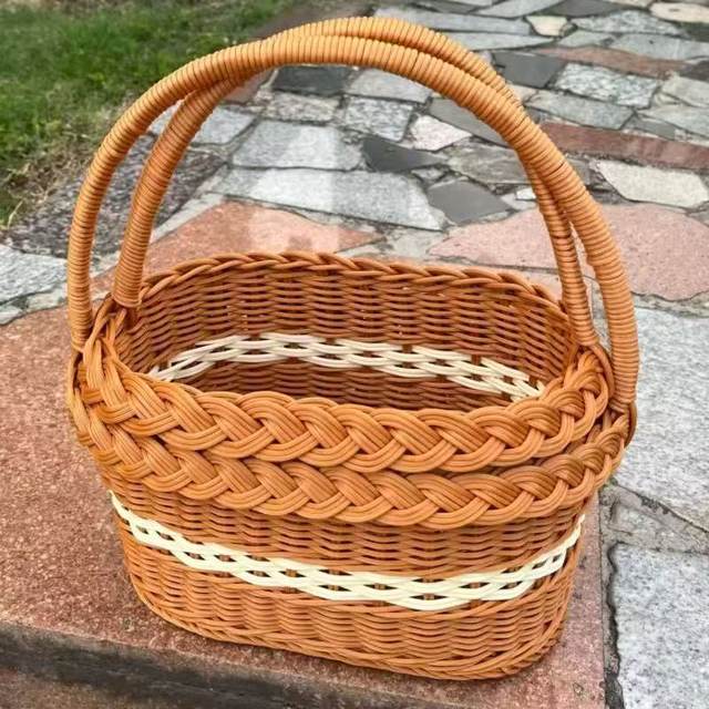 Fruit rice dumplings basket bayberry grass gift egg color bathing rattan plastic hand-woven storage wild vegetables