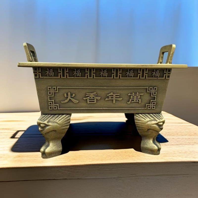 厂家直销祠堂寺庙镀锌板铸铁长方形平口香炉特大号室内家用案桌插,淘宝优惠券,粉丝福利购,淘宝优惠卷