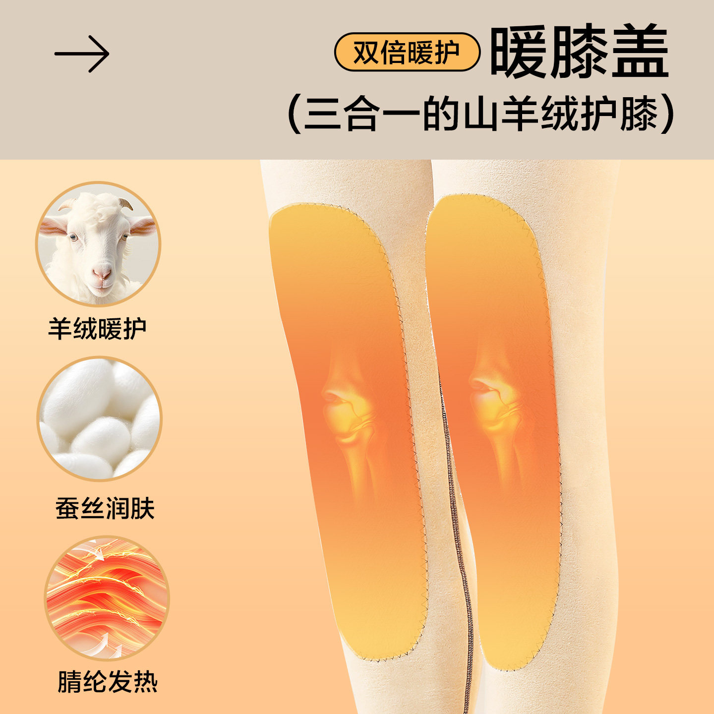 北极绒护膝保暖裤男士加绒加厚羊绒发热防寒打底棉裤内穿秋裤冬季,淘宝优惠券,粉丝福利购,淘宝优惠卷