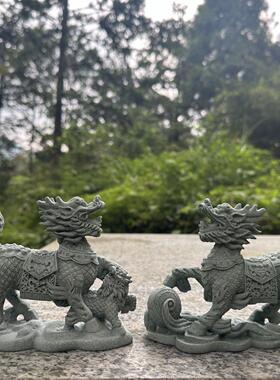 麒麟一对家用门口庭院酒店招财看门玄关茶桌瑞兽摆件礼品