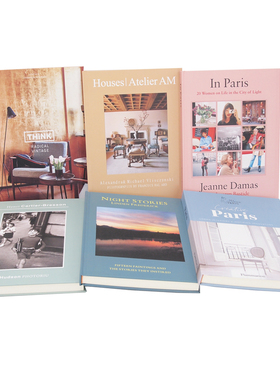 英文外观简约f系列 精装黑白灰装饰书道具书 样板房仿真书陈列摆