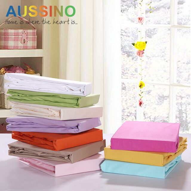 Auxinu All-Cotton Solid Color Bed Sheet Single-Piece Simmons Mattress Protective Cover Plain Children Customized