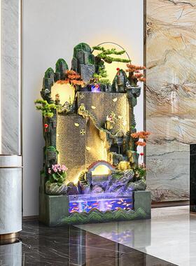 大型落地假山循环流水鱼缸风水轮公司屏风客厅庭院景观装饰品摆件