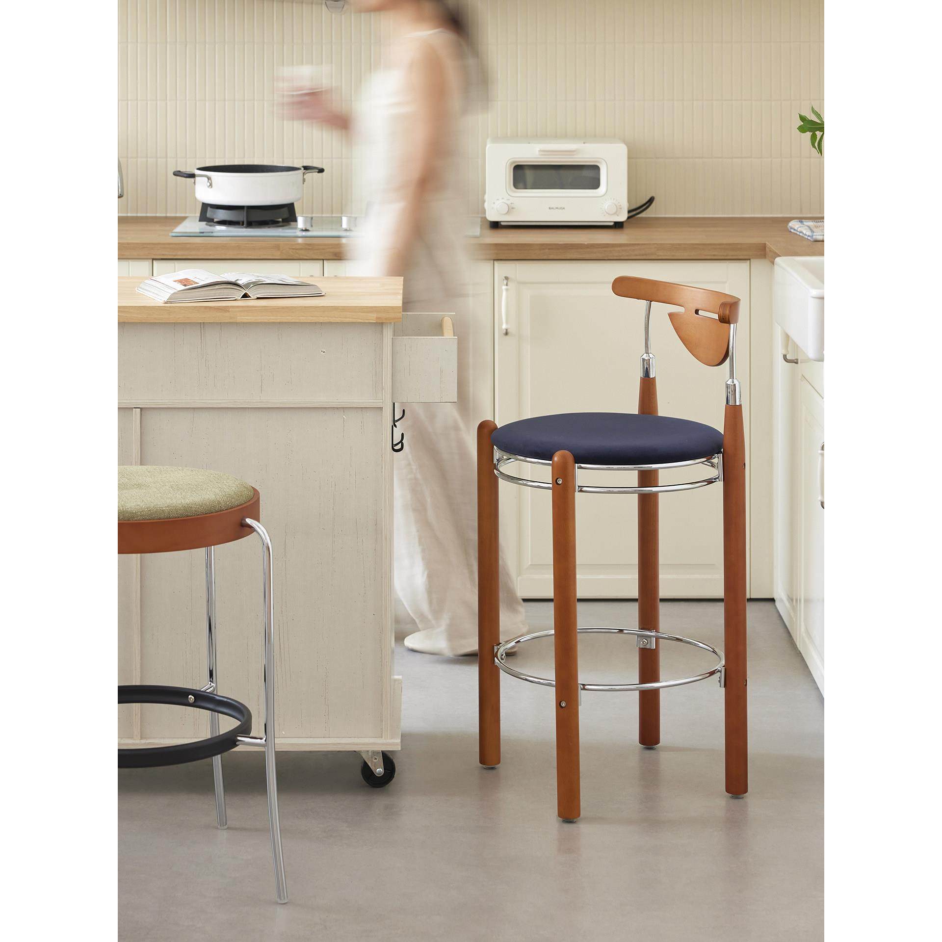 小卡家居北欧家用中古吧椅餐厅岛台高脚凳覆古吧台椅餐椅咖啡椅子,淘宝优惠券,粉丝福利购,淘宝优惠卷