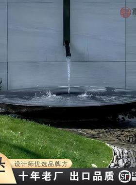 聚宝盆花园庭院简约循环水钵水系样品屋展示中心会所流水摆件喷泉
