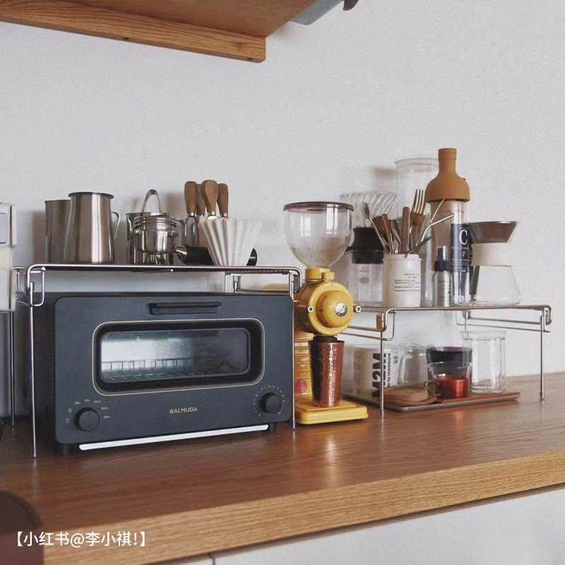 日本霜山不锈钢收纳架储物架可叠加家用橱柜分层架厨房台面置物架,淘宝优惠券,粉丝福利购,淘宝优惠卷