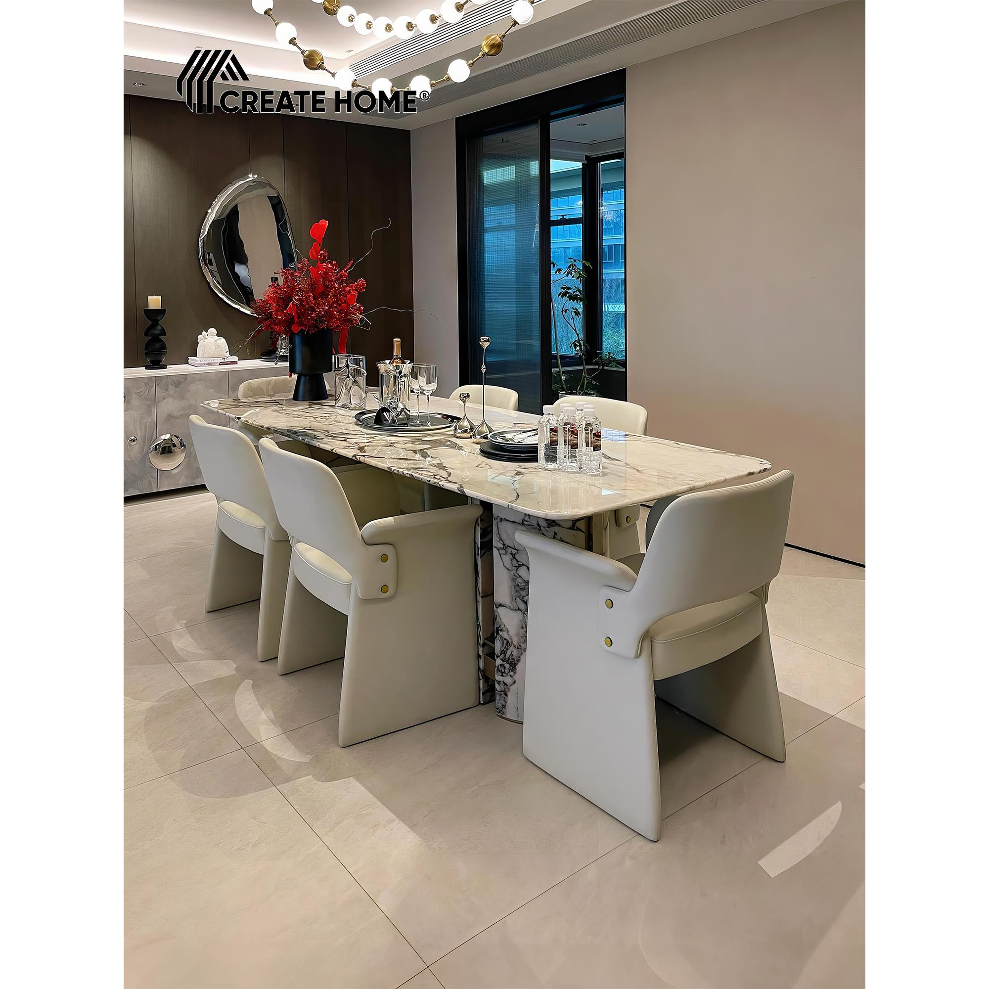 意式极简Glover餐椅设计师款客厅现代简约靠背休闲椅单人扶手椅子 - 图3