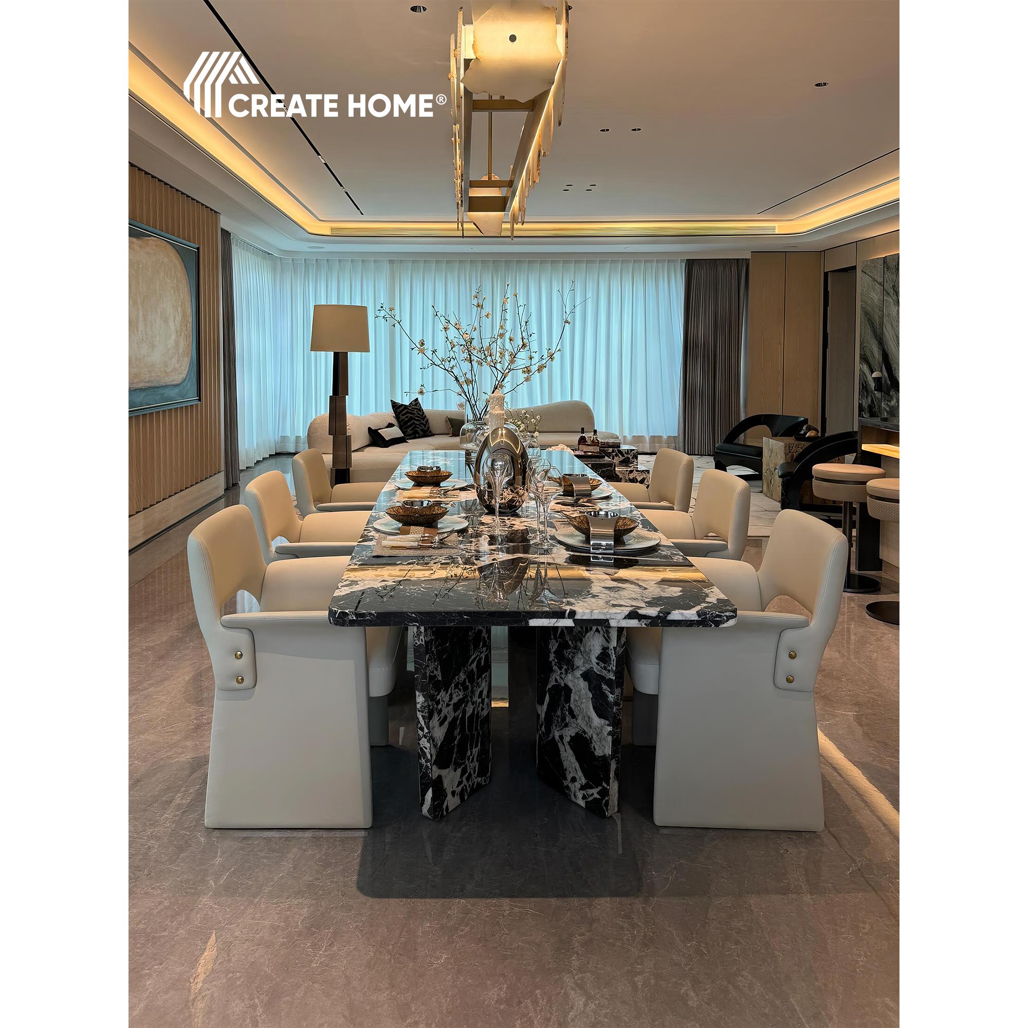 意式极简Glover餐椅设计师款客厅现代简约靠背休闲椅单人扶手椅子 - 图1