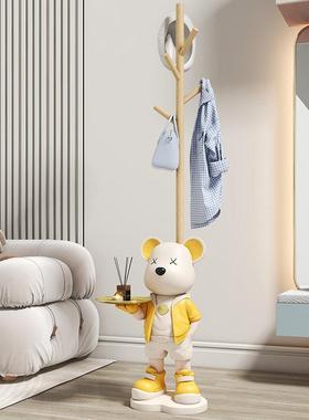潮流暴力熊衣帽架客厅大型落地摆件家里卧室床头房间装饰品服装店