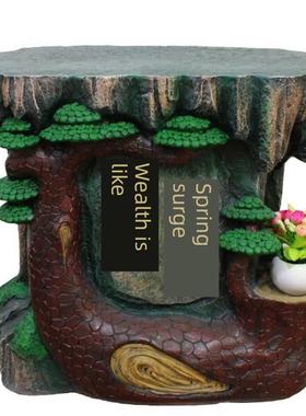 基础树脂假山流水喷泉财富风水轮客厅办公室鱼缸水景花架装饰支架