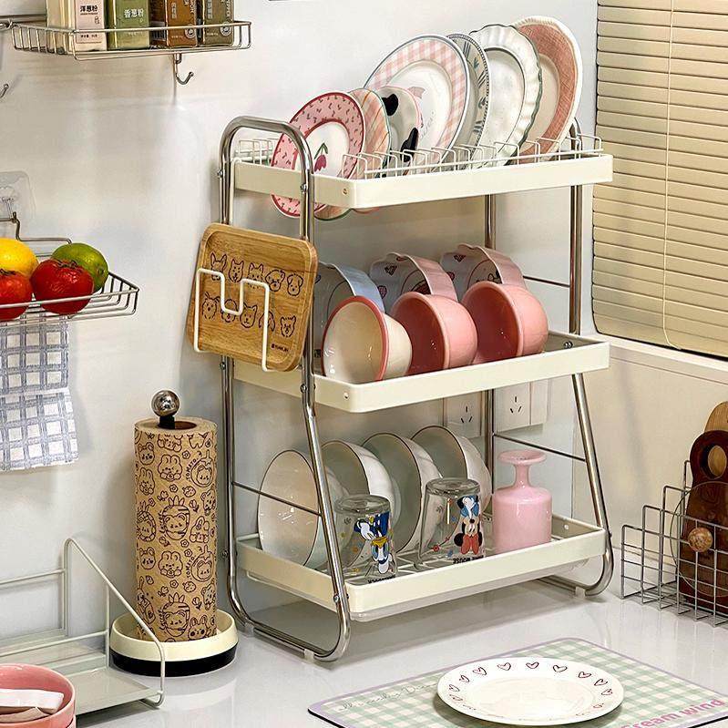 碗碟收纳层架厨房不锈钢置物架多功能窄款碗架碗筷收纳盒碗盘沥水,淘宝优惠券,粉丝福利购,淘宝优惠卷