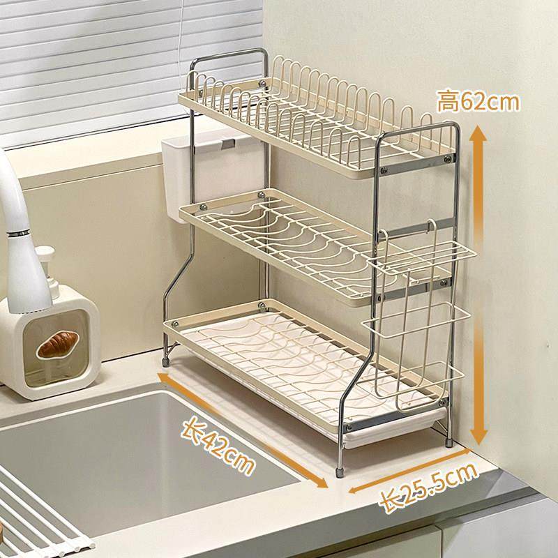 碗碟收纳层架厨房不锈钢置物架多功能窄款碗架碗筷收纳盒碗盘沥水,淘宝优惠券,粉丝福利购,淘宝优惠卷