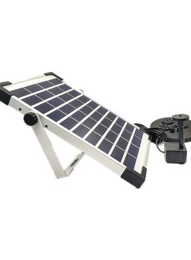 5W带支架太阳能喷泉水泵直流太B阳能漂浮喷泉太阳能假山流水喷泉