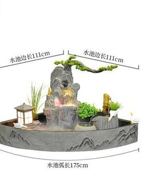 入户花园角落景j观庭院布置流水鱼池造景户外阳台水池田园摆件