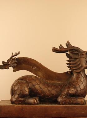 仿古龙铡刀摆件影视剧道具包青天345465执法头刑具铡铜艺草药工品