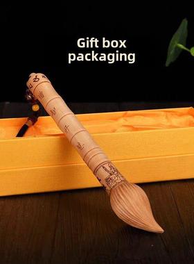 普陀山真桃木文昌笔挂件金榜题名木雕学生自习室齐星点斗冠军笔挂