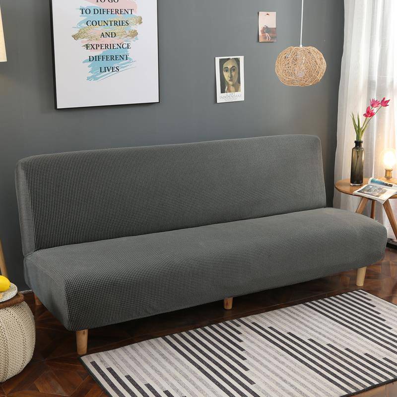 加厚简易床笠式防滑卍能折叠弹力无扶手沙发床套罩垫巾全包保护套 - 图0