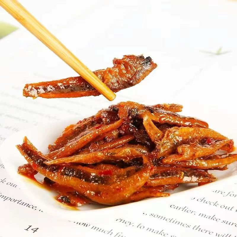 小鱼仔酱汁山椒香辣盐焗味鱼干湖南特色特产休闲解馋零食独力包装