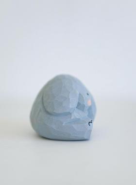 木刻自习室木雕大象摆件可爱小象动物书架挂柜子显示器屏幕装饰